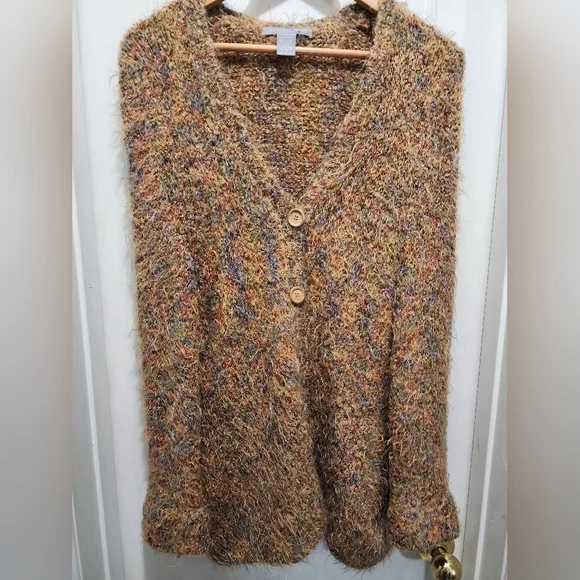 Carroll Reed Cozy Multicolor Button Down Sweater - Picture 9 of 9